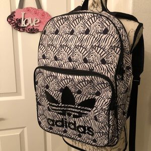 adidas zebra backpack